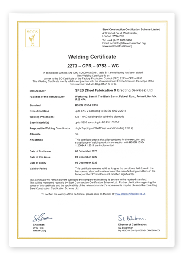 SFES_Certificate SFES FPC Weld Certs