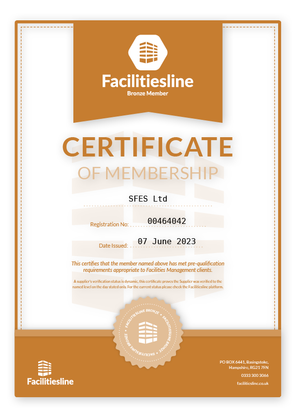 Facilitiesline Certificate of Membership